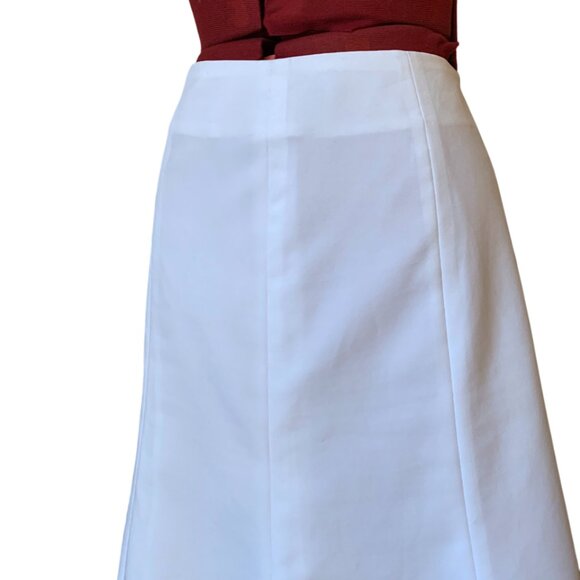 BEECHERS BROOK - Classic Vintage-Inspired White A-Line Midi Skirt - Size 12 - Picture 10 of 14